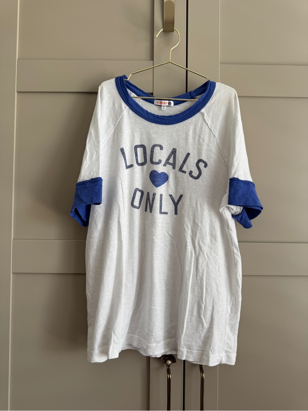 Sundry Graphic Boyfriend Tee Anthropologie Locals Only Oversized White T-Shirt